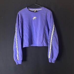 Nike Air Purple Cropped Sweatshirt